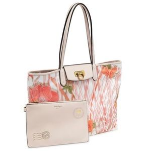 ❤️NWT Salvatore Ferragamo Print Nylon Travel Tote